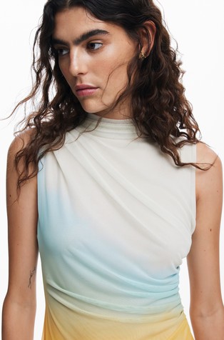 DESIGUAL Gradient transparent dress Multi 4
