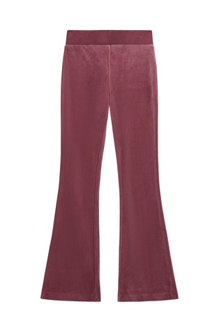 Velvet Joggers With Back Logo