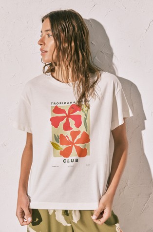 Bombažen zgornji del pižame s kratkimi rokavi