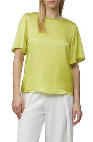 Relaxed Fit blouse top with mix material