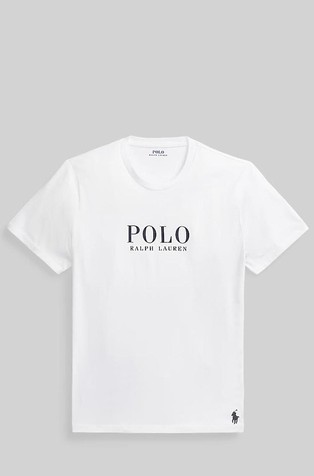 RALPH LAUREN Logo Cotton Jersey Sleep Shirt White 4