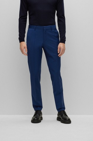 Slim-fit trousers in a wool blend