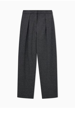 Chevron jacquard trousers