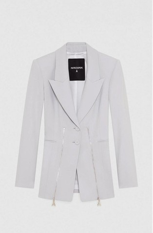 Zippered single-breasted jacket