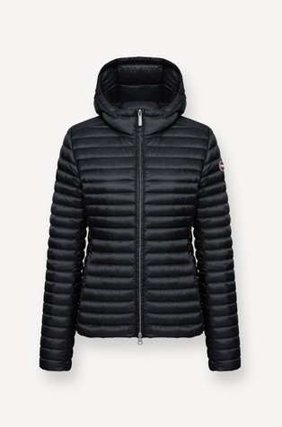 Water-repellent down jacket with hood