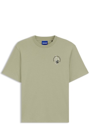 Cotton-jersey T-shirt with logo artwork