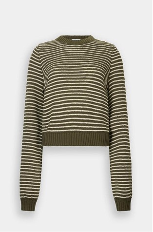 Striped cotton-blend sweater with lurex®
