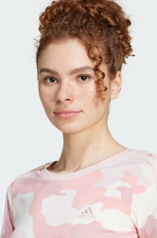 ADIDAS Essentials 3-Stripes Camo Print Baby T-Shirt Pink 2