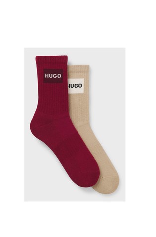 Two-pack of short-length socks in cotton-blend