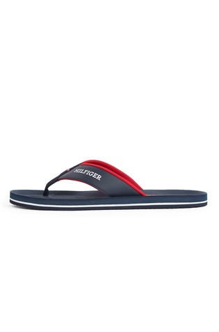 TOMMY HILFIGER Podložene japonke z logotipom Modra - Blue 4
