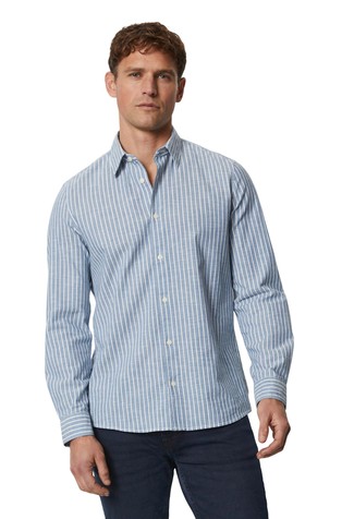 MARC O'POLO Regular fit striped shirt in organic cotton
