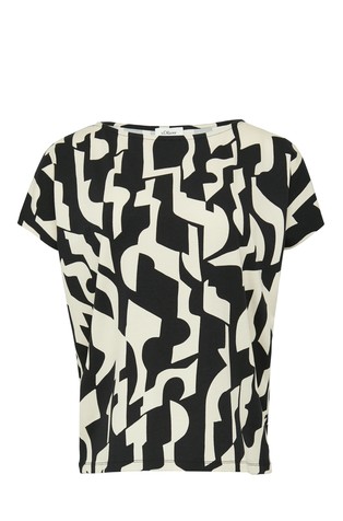 Striped viscose t-shirt in a relaxed fit