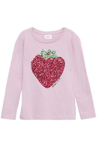 Long sleeve top in a loose fit with sequins