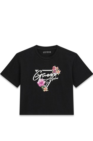 Boxy fit majica s cvetličnim triangel logotipom