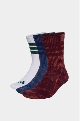 3-Stripes Crew Socks Washed 3 Pair Pack