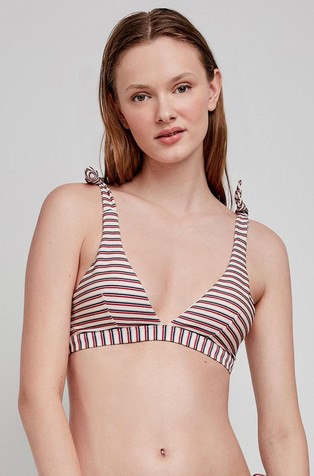 Stripy bikini top