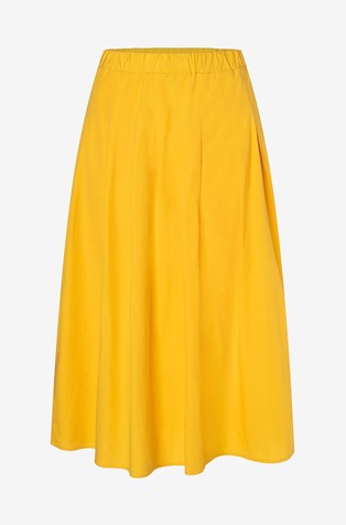 Flared skirt in stretch cotton