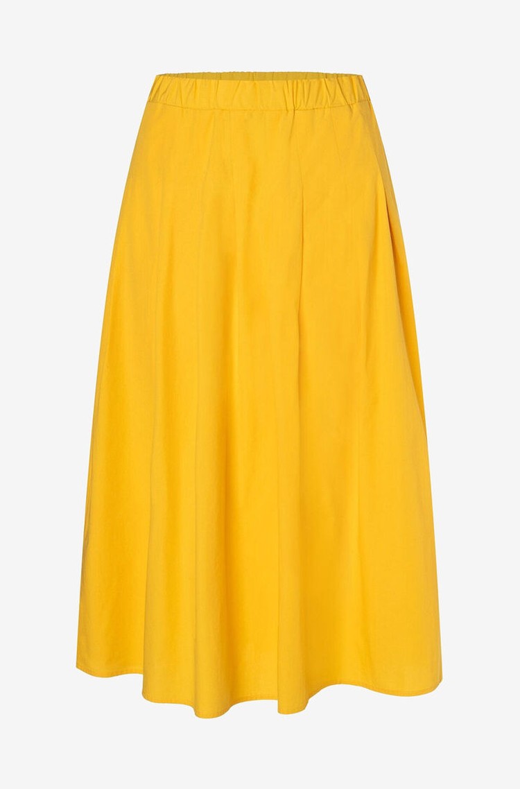 MORE &amp; MORE Flared skirt in stretch cotton Yellow 