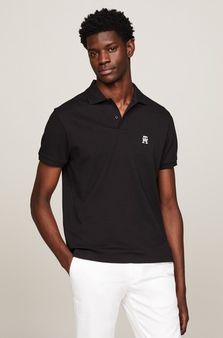 TH Monogram regular fit polo majica z vezenim logotipom