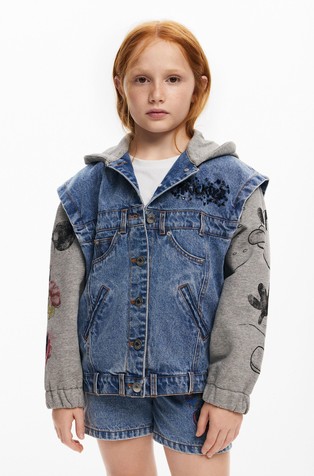 Disney™ denim jakna iz kombinacije tkanin
