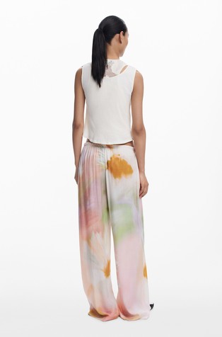 DESIGUAL Relaxed fit viscose pants Multi 2