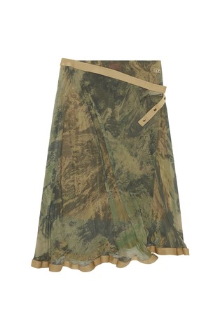 DIESEL Wrap skirt in Planet tulle Green 4