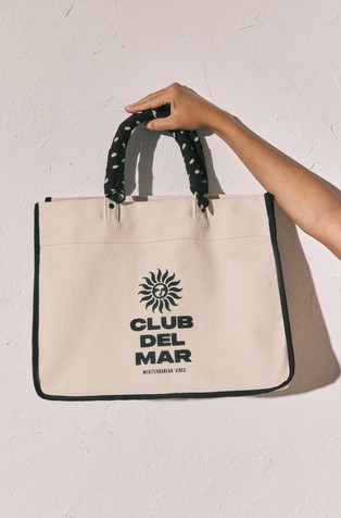 Large canvas printed bag