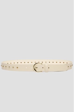 Studded leather belt