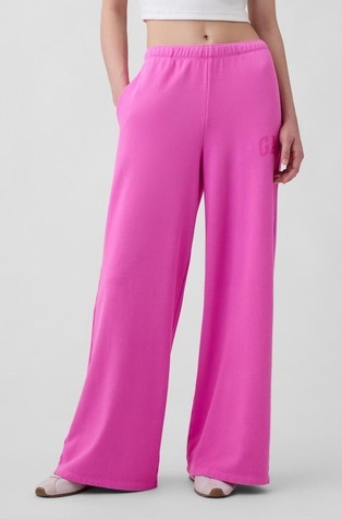 Gap Logo French Terry Wide-Leg Joggers