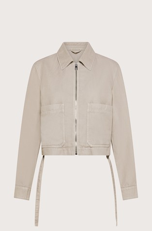 Srajčna jakna iz bombaža in lana