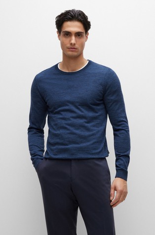 Virgin-wool sweater in a slim fit