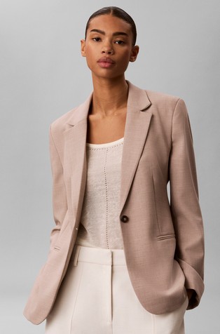 Single-breasted Blazer In Viscose Blend
