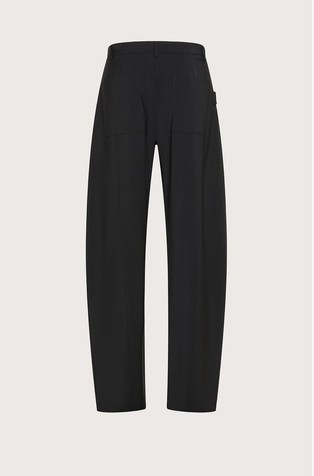 SEVENTY Relaxed fit hlače iz raztegljive volne Črna - Black 2