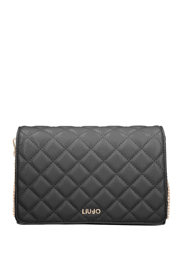LIU JO Quilted faux-leather crossbody Black 