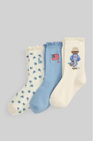 Polo Bear Crew Sock 3-pack