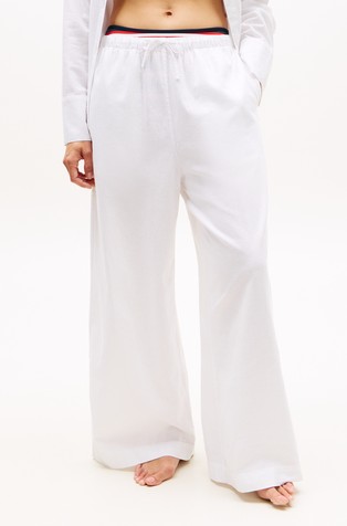 Wide Leg Trousers in Cotton and Linen