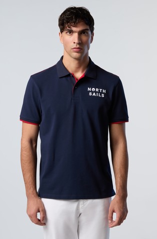 Polo shirt with logo graphic