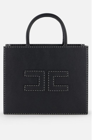 Medium tote bag with contrasting topstitching