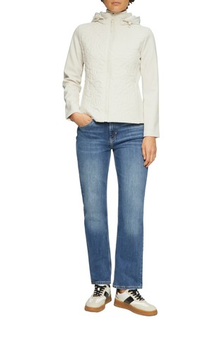 S.OLIVER Prešita jakna s softshell rokavi Bela - White 3