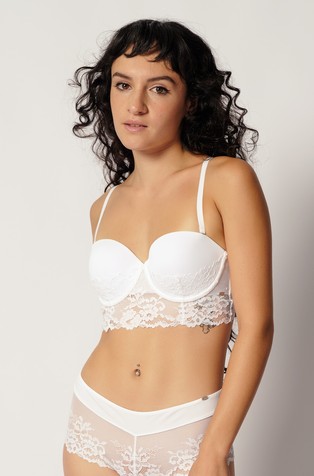 Bridalace bandeau modrček
