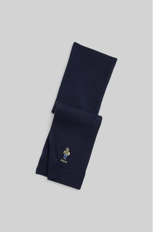 Polo Bear pleten bombažen šal