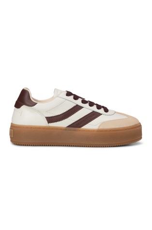 Leather platform sneakers
