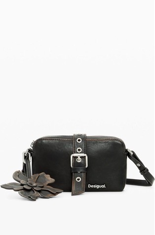 Torbica za čez ramo s cvetlično aplikacijo