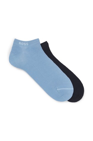 Two-pack of ankle socks in organic-cotton-blend
