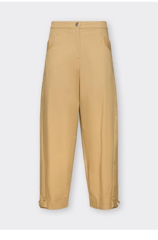 Balonaste hlače iz raztegljivega bombažnega gabardena