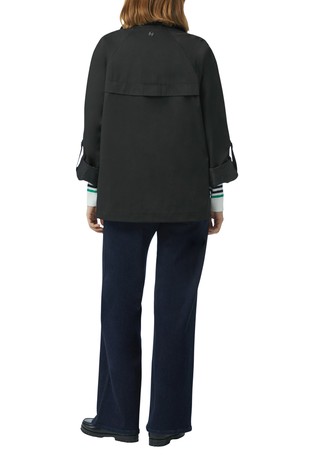 COMMA Relaxed fit jacket with turn-up sleeves Black 2