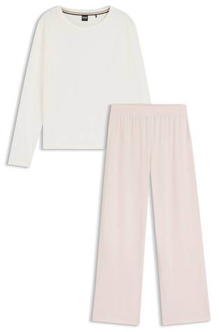 Pižama z dolgimi rokavi iz raztegljivega bombaža