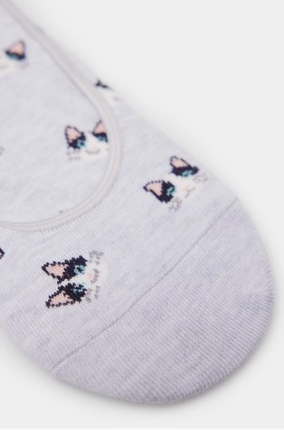 SPRINGFIELD Invisible sock with cats Gray 2