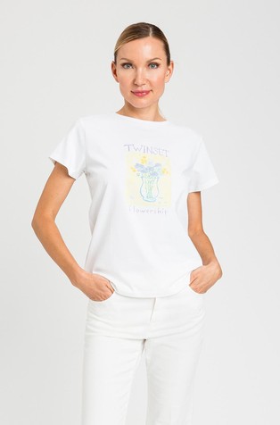 Cotton T-shirt with print