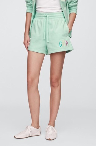 GAP Gap logo ženske kratke hlače Zelena - Crystal Mint 3